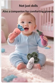 Cartoon Vegetable Fruit Baby Rattle Set | Soft Plush Grasping Toys — view 16
