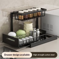 Under-Sink Storage Rack for Kitchen | Pull-Out Drawer Organizer — view 11