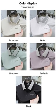 Seamless Ice Silk Men's Short-Sleeve Polo | Breathable Home & Kitchen Comfort — view 11
