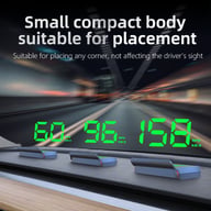 W2 HUD head-up display projecting speed on windshield, compact design