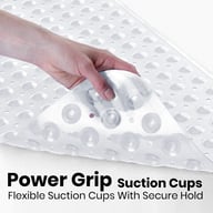 Non-Slip Bath Mat Extra Large | Anti-Mold Shower Mat Strong Suction Cups — view 6