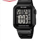 Men's Steel-Band Digital Watch with Dual Time, Alarm & Waterproof Sports Design — view 7