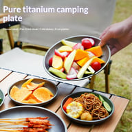 Pure Titanium Camping Dish | Lightweight Tableware for Outdoor Adventures — view 12