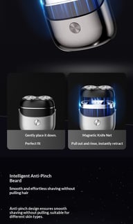 Full-body Washable Dual-head Magnetic Electric Shaver — view 6