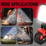 LED Work Light Cordless For Milwaukee M18 18V Battery USB Port Outdoors Lamp — view 14