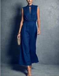 Elegant Sleeveless Two-Piece Set for Women | Wide-Leg Cropped Pants — view 19