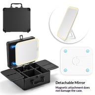 Large-capacity Cosmetic Case With Magnetic Lighting And Mirror Storage — view 18