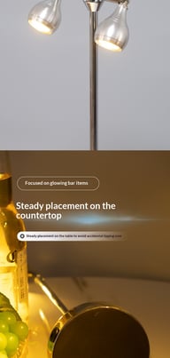 LED Charging Bar Desk Lamp Organizer | Tall Pole Modern Lighting — view 2