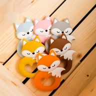 Food-Grade Silicone Baby Teether | Cartoon Fox Design | CA$13.59 — view 9