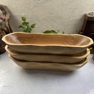 European-Style Wooden Boat-Shaped Fruit Tray | Solid Wood Serving Bowl — view 8