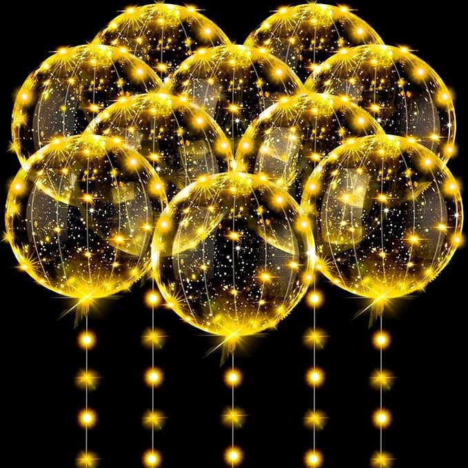 Floating LED Balloon Decorations | 20-inch Glowing Party Lights