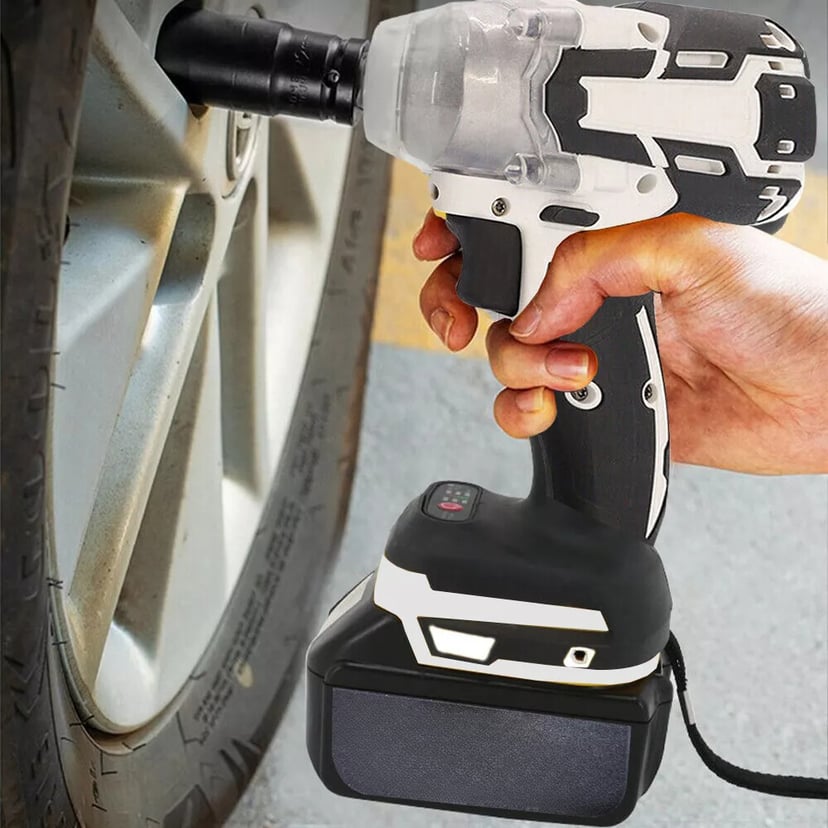 1000Nm Cordless Impact Wrench Drill Gun | 2 Battery Ratchet Driver