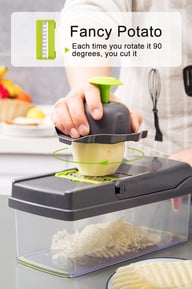 15-In-1 Vegetable Fruit Chopper Cutter for Home & Kitchen | Food Dicer Slicer — view 6