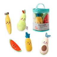 Cartoon Vegetable Fruit Baby Rattle Set | Soft Plush Grasping Toys — view 4
