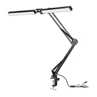 Double-head LED desk lamp with USB power cord and control panel
