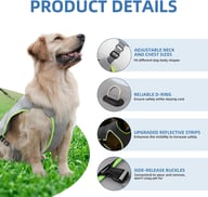 Dog Cooling Vest With Ice Packs | Reflective Harness Large Medium — view 9