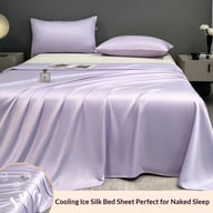 Summer Cooling Ice Silk Bed Sheet Set | Home & Kitchen Luxury Bedding — view 12