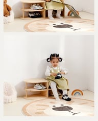 Children's Shoe-Changing Stool with Integrated Entryway Seating and Storage — view 12