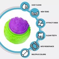 Scooby-Doo Squeaky Dog Balls Set of 8 | Teeth Cleaning Interactive Toys — view 12