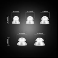 Dual Soft Silicone Ear Tips for Hearing Aids | TPE Material — view 6