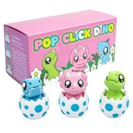 3PCS Dinosaur Egg Clicker Keychain Set | Cute Desk Organizer Fidget Charms — view 3