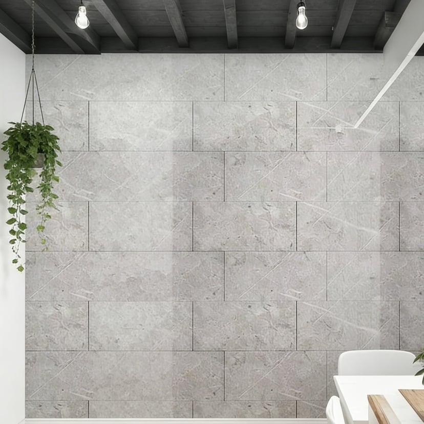 Marble Wall Tiles Stickers - 20Pc Self-Adhesive PVC Kitchen Bathroom