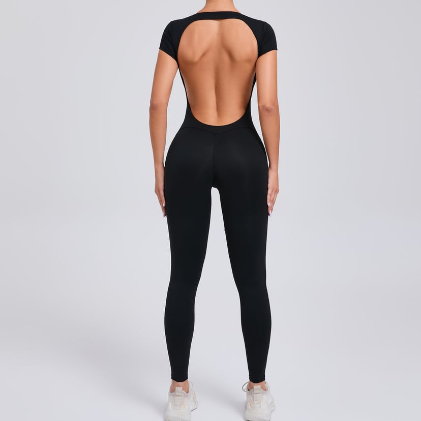 Women's Fashion Solid Color Quick-drying Yoga Bodysuit