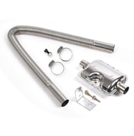 Flexible corrugated stainless steel exhaust pipe with 24mm silencer and 25mm air filter
