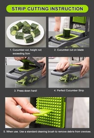 15-In-1 Vegetable Fruit Chopper Cutter for Home & Kitchen | Food Dicer Slicer — view 11