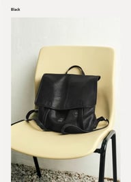Vegetable-Tanned Leather Messenger Backpack | Convertible Design — view 13