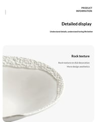 High-end White Aesthetic Dish Presentation Plate — view 11