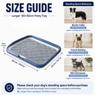 Dog Potty Tray With Removable Grating, Leak-Proof Indoor Dog Toilet For Puppy Training — view 14