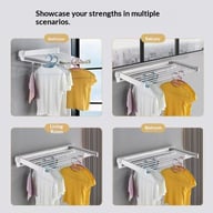 Wall-Mounted Folding Clothes Drying Rack | Space-Saving Design — view 6