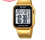 Men's Steel-Band Digital Watch with Dual Time, Alarm & Waterproof Sports Design — view 2