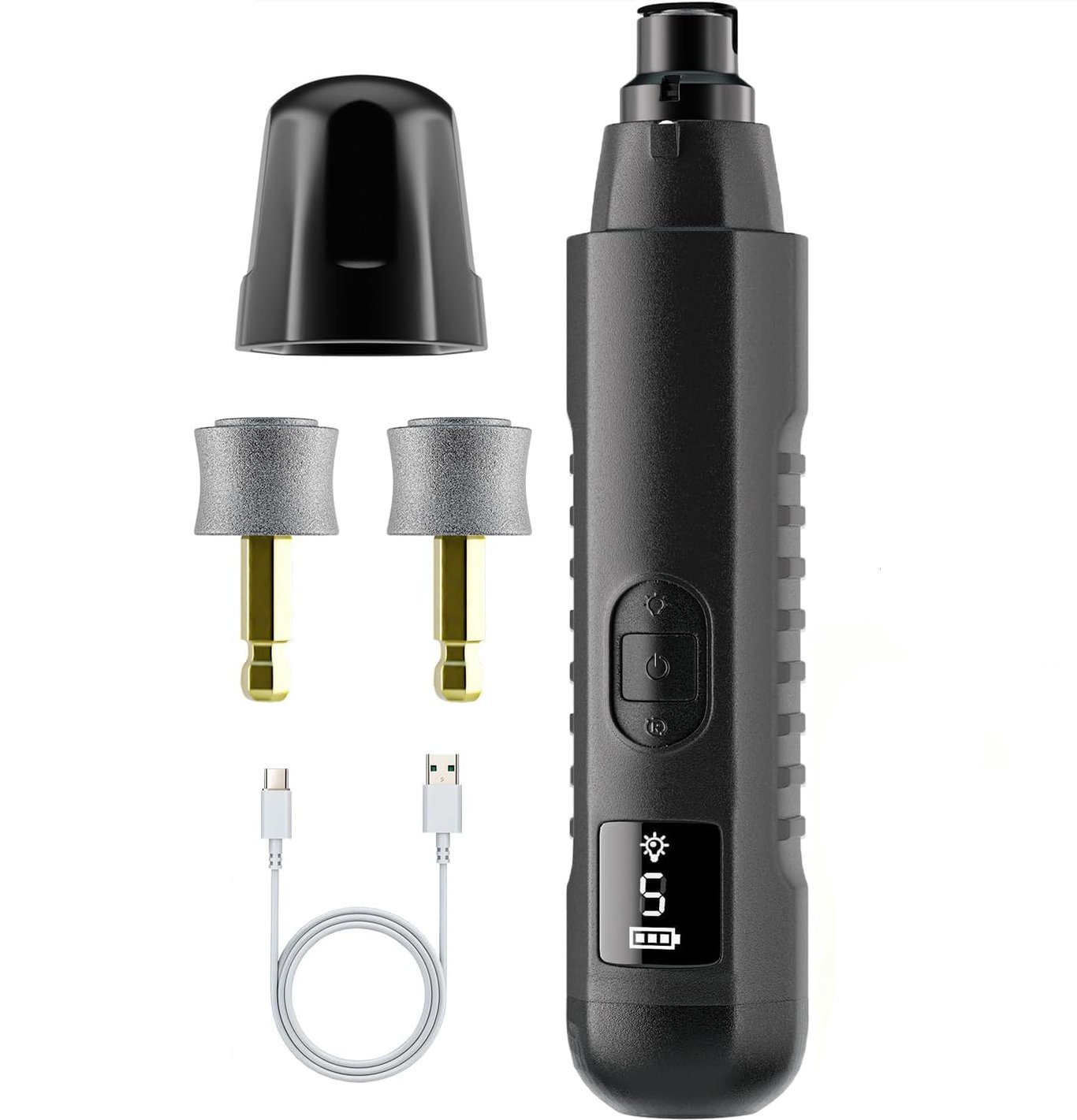 2026 New Silent Groom Pro Dog Nail Grinder, 5-Speed Dog Nail Grinder With Led Light, Quiet Painless Paws Grooming For Small Medium Large Dogs, USB Rechargeable
