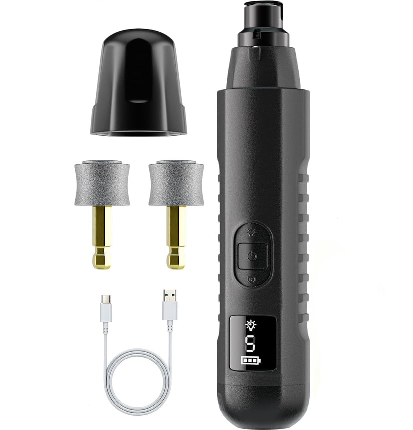2026 New Silent Groom Pro Dog Nail Grinder, 5-Speed Dog Nail Grinder With Led Light, Quiet Painless Paws Grooming For Small Medium Large Dogs, USB Rechargeable