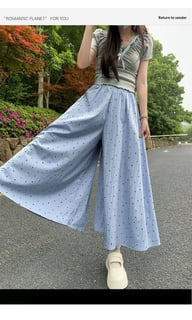 High-Waisted Draping Ice-Silk Wide-Leg Pants | Breathable Summer — view 20