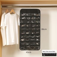 80 Pocket Hanging Jewelry Organizer | Clear Storage Bag — view 7