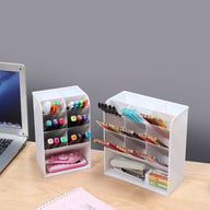 Transparent Large-Capacity Cosmetic Organizer Shelf | Desk Storage — view 7