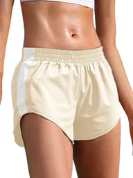Women's High Waisted Striped Dolphin Shorts | Athletic Running Wear — view 13
