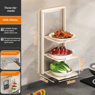 Punch-Free Foldable Kitchen Prep Rack | No-Drill Wall Mount — view 2