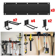 3x Garage Garden Tool Holder Storage Rack | Wall-Mounted Shed Organiser — view 12