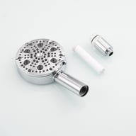 9-Setting Handheld Shower Head with Filtration | Chrome & Matte Black — view 7