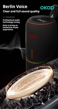 KP-806 Portable Bluetooth Speaker | Home & Kitchen Audio with RGB Lighting — view 16