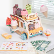 Wooden Ice Cream Model Playset Toy | Role-Play Store & Truck — view 2