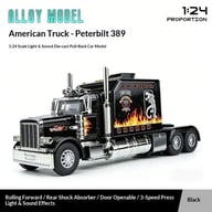 Semi Truck Toys For Boys Age 4-8 | Metal Diecast Pull Back Truck — view 4