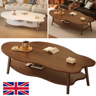 Cloud Coffee Table with Storage Shelf | Modern 2-Layer Design — view 13