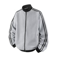 Preppy jacket styled with casual outfit combinations
