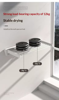 Wall-Mounted Folding Clothes Drying Rack | Space-Saving Design — view 16