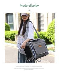 Portable Car Travel Cat Carrier | Multi-Function Pet Backpack Home & Kitchen — view 7